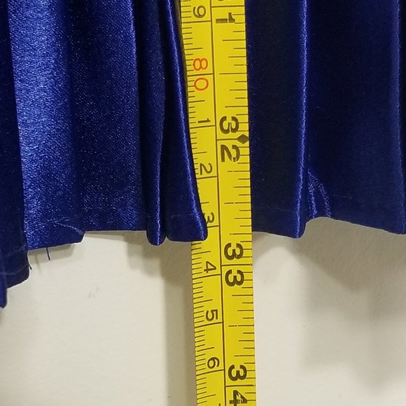 Betsey Johnson NEW Royal Blue Coquette Satiny Pleated Neck Hem Wool Blend 2 NWT - Picture 10 of 12